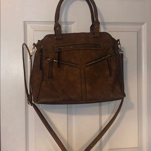 brown satchel purse
